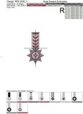 Two Medals Machine embroidery designs set