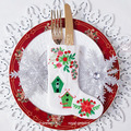 ITH Christmas stocking with Nesting box for Cutlery embroidery design - 2 sizes