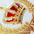Crown in Laurel Wreath Embroidery Design - 3 sizes