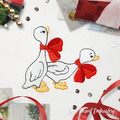 Goslings with bows Machine Embroidery Design - 4 sizes