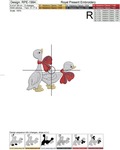 Goslings with bows Machine Embroidery Design - 4 sizes
