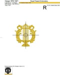 Lyra machine embroidery design - 3 sizes
