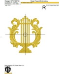 Lyra machine embroidery design - 3 sizes