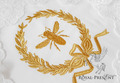 Bee with Laurel wreath Machine embroidery design - 2 sizes