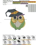 Owl Witch Halloween Machine Embroidery Design - 3 sizes