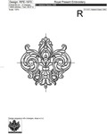 Baroque fleur-de-lis Machine Embroidery Design - 7 sizes
