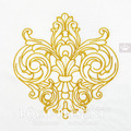 Baroque fleur-de-lis Machine Embroidery Design - 7 sizes