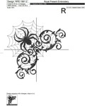 Swirly Halloween Spider Web Corner - 3 sizes