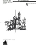 Halloween spooky manor mansion Machine Embroidery Design - 3 sizes