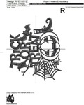 Halloween party inscription Machine Embroidery Design - 3 sizes