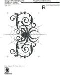 Border Spider on the Web Machine Embroidery Design
