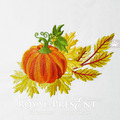 Autumn pumpkin with leaves Machine Embroidery Design - 3 sizes