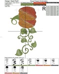 Border Pumpkin with ornament Digital Embroidery Design - 5 sizes