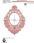 Wedding Damask monogram Blank Machine Embroidery Design - 5 sizes