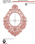 Wedding Damask monogram Blank Machine Embroidery Design - 5 sizes