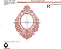 Wedding Damask monogram Blank Machine Embroidery Design - 5 sizes
