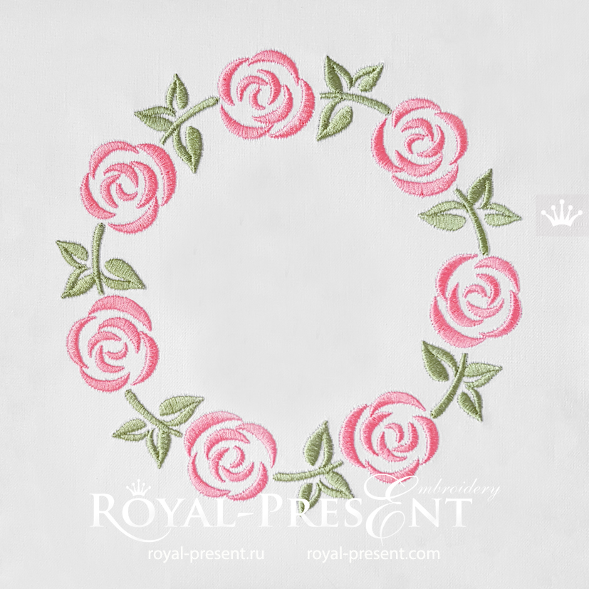 rose monogram frame