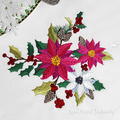Christmas Poinsettia Bouquet Embroidery Design - 4 sizes