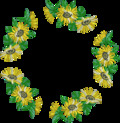 Yellow Sunflowers border - 5 sizes