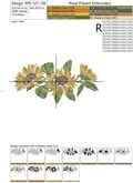 Yellow Sunflowers border - 5 sizes