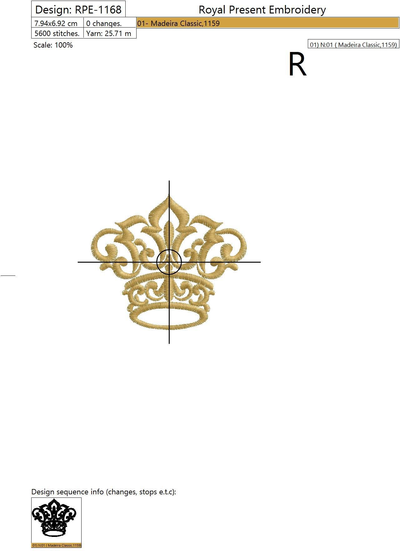 Mini Crowns Set  Embroidery Design