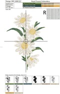 Machine Embroidery Pattern Daisies - 3 sizes