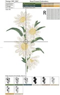 Machine Embroidery Pattern Daisies - 3 sizes