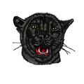 Black panther head Machine Embroidery Design - 2 sizes