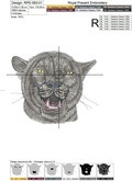 Black panther head Machine Embroidery Design - 2 sizes