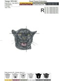 Black panther head Machine Embroidery Design - 2 sizes
