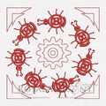Machine Embroidery Design African ornament with bugs