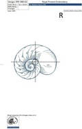 Line Art Vintage ammonite seashell