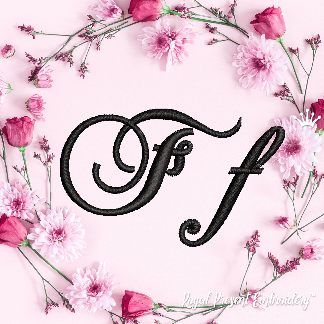 The letter F Machine embroidery designs | Royal Present Embroidery