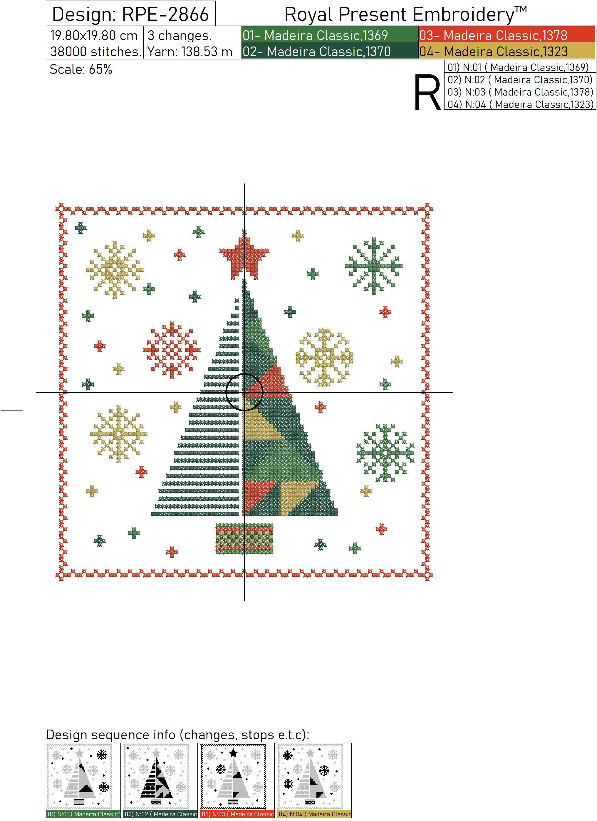 Christmas stocking Cross-stitch Machine Embroidery Design