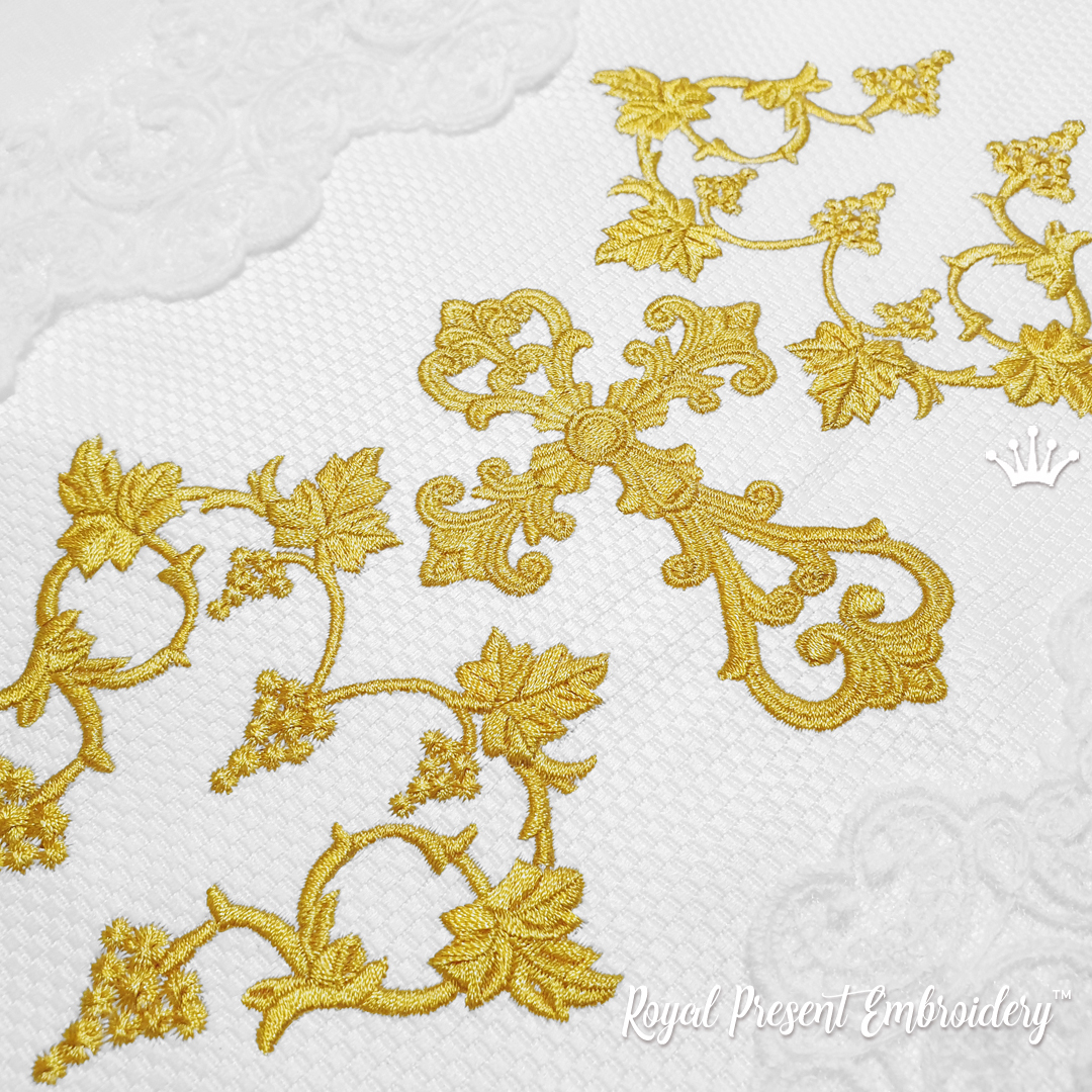 Cross with grapes Set of Machine Embroidery Designs - 3 sizes | Royal ...