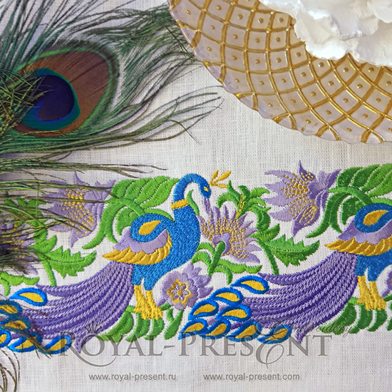 Peacock Hand Bag with Machine Embroidery - Advanced Embroidery Designs