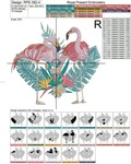 Flamingo Machine Embroidery Design - 4 sizes