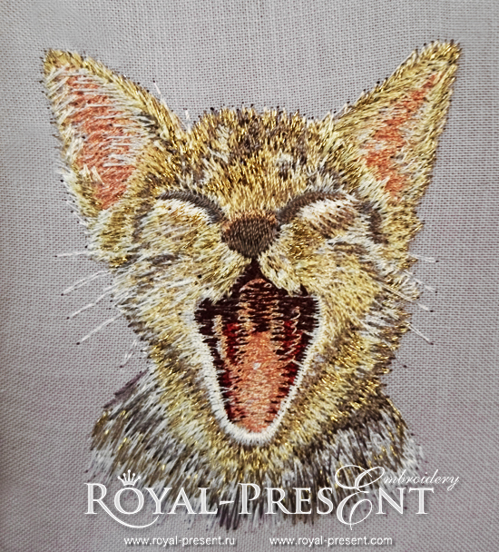 Cute Pocket Cat machine embroidery design